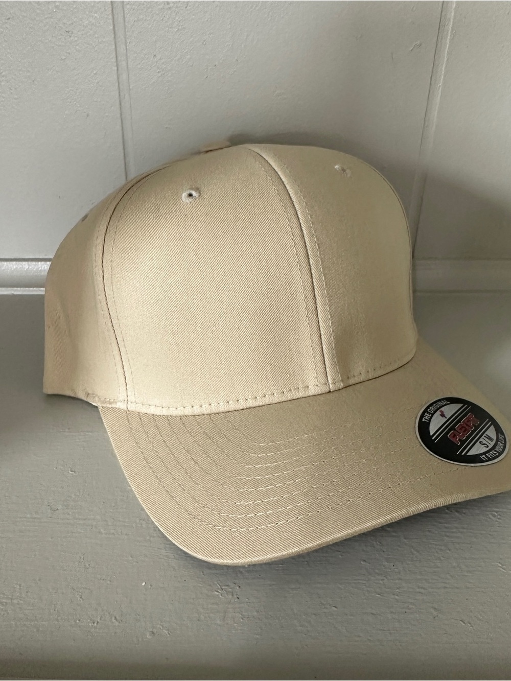 Port Authority Tan Khaki Blank Unisex Flexfit Stylish Cap Hat Small/medium